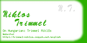 miklos trimmel business card